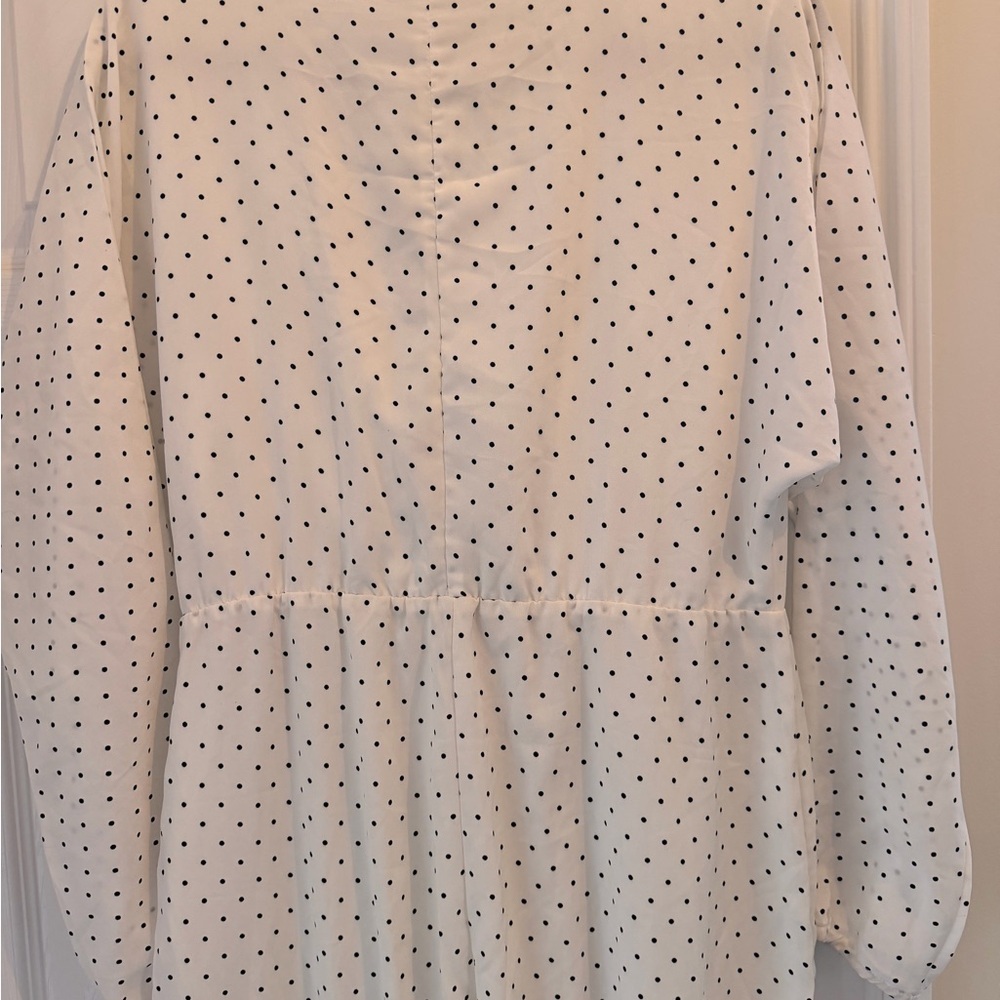 Fabrik White Polka Dot Long Sleeve Jumpsuit - Picture 4 of 5